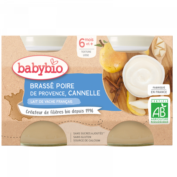 Dessert lacté bio Poire & Cannelle Babybio