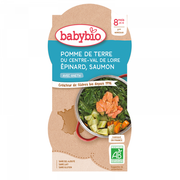 Babybio Pomme de terre, Épinard & Saumon