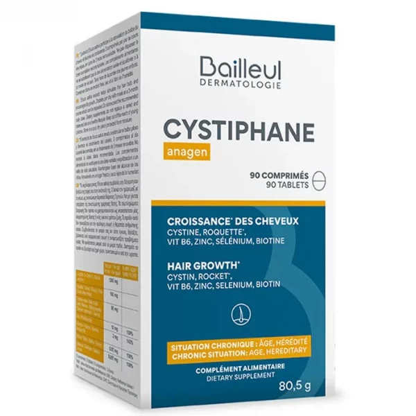 Bailleul Cystiphane Anagène Croissance des Cheveux 90 Comprimés