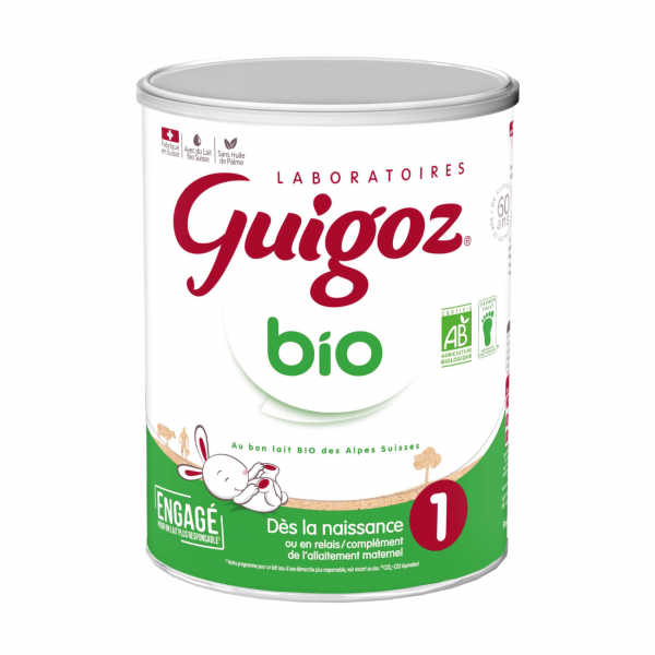 Lait Guigoz BIO Optipro - Dès la Naissance (Nutrition biologique pour nouveau-nés)