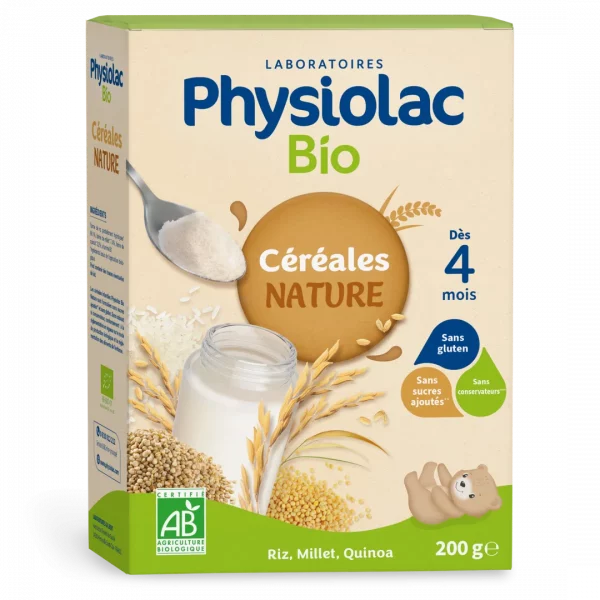 Céréales Bébé Nature Bio - Physiolac (Diversification alimentaire dès 6 mois)