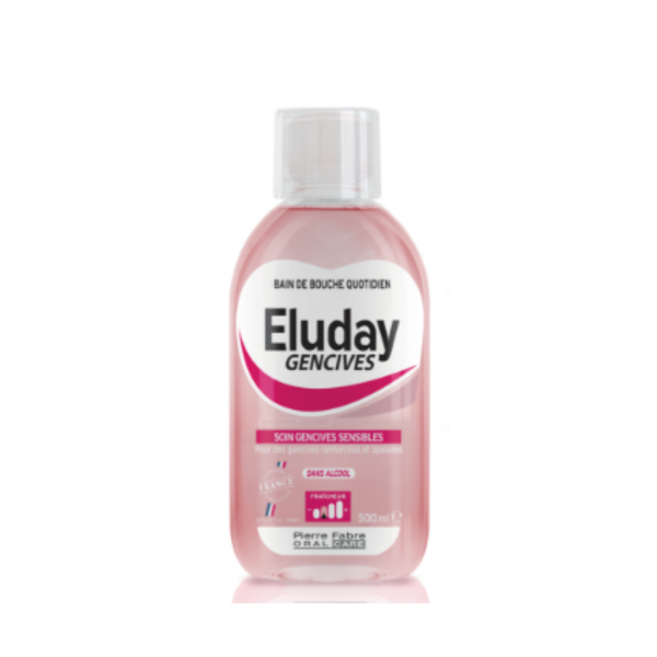 Eluday Gencives Bain de Bouche Quotidien Soin Gencives Sensibles 500 ml