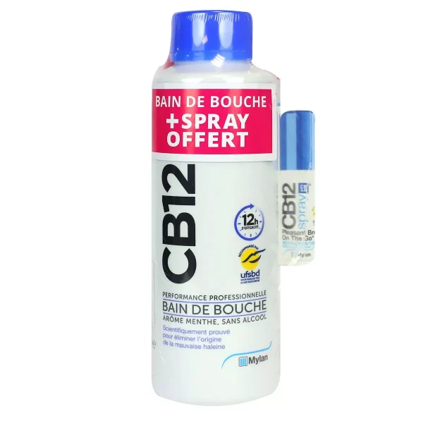 CB12 Bain de Bouche + spray offert