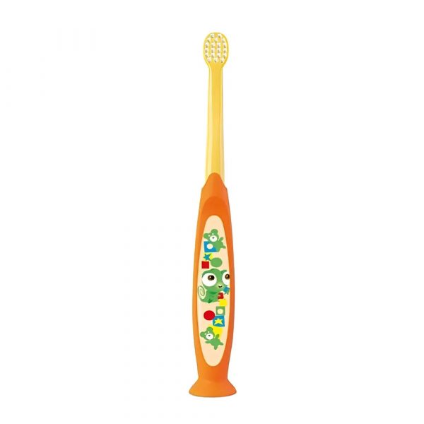 Elgydium Brosse à Dents Souple 0-2 ans Jaune Orange