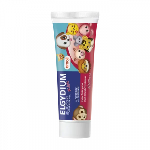 Elgydium Kids Emoji Arôme Fraise Givrée 3-6 Ans Dentifrice Enfant