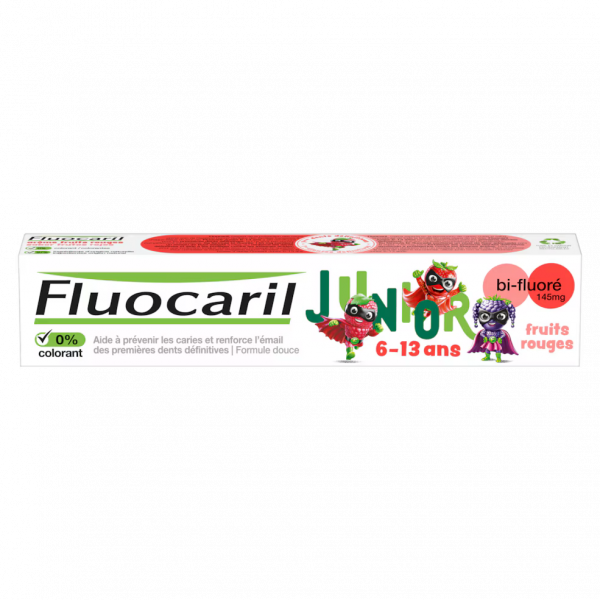 Fluocaril Dentifrice Junior Gel Fruits Rouges 145 mg