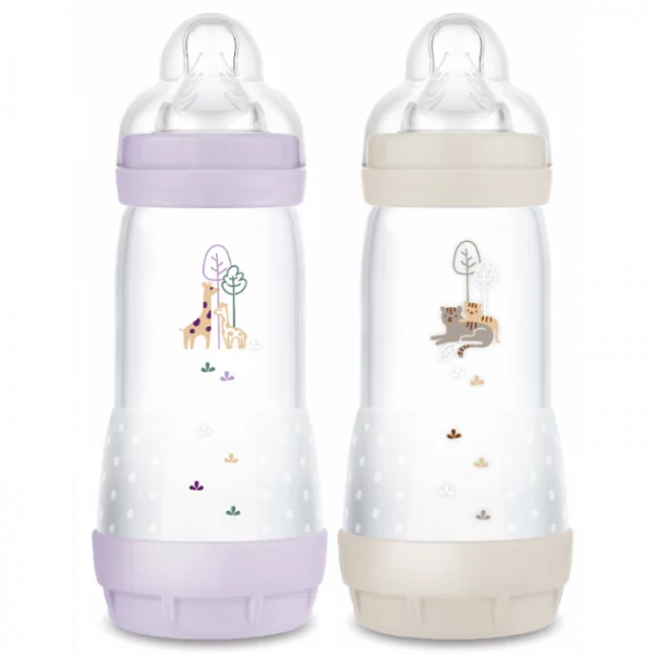 MAM Easy Start Biberons Anti-Colique Débit 3 Lilas et Sable 320ml